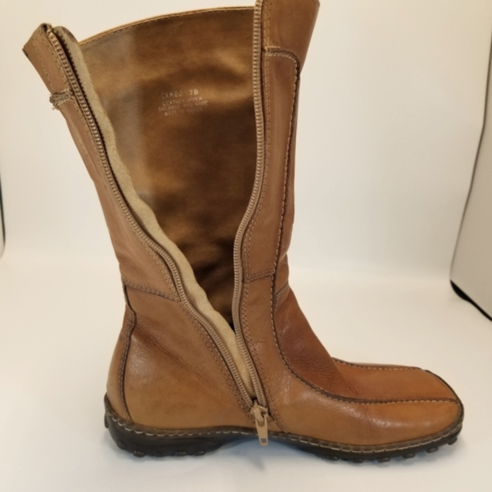Steve Madden Cameo Womans Size 7B Brown Leather Tall Boots Side Zip - Picture 5 of 15